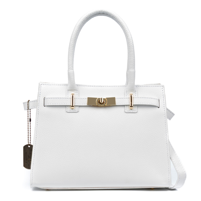 Banari borsa tote donna. Pelle autentica finitura Dollaro.