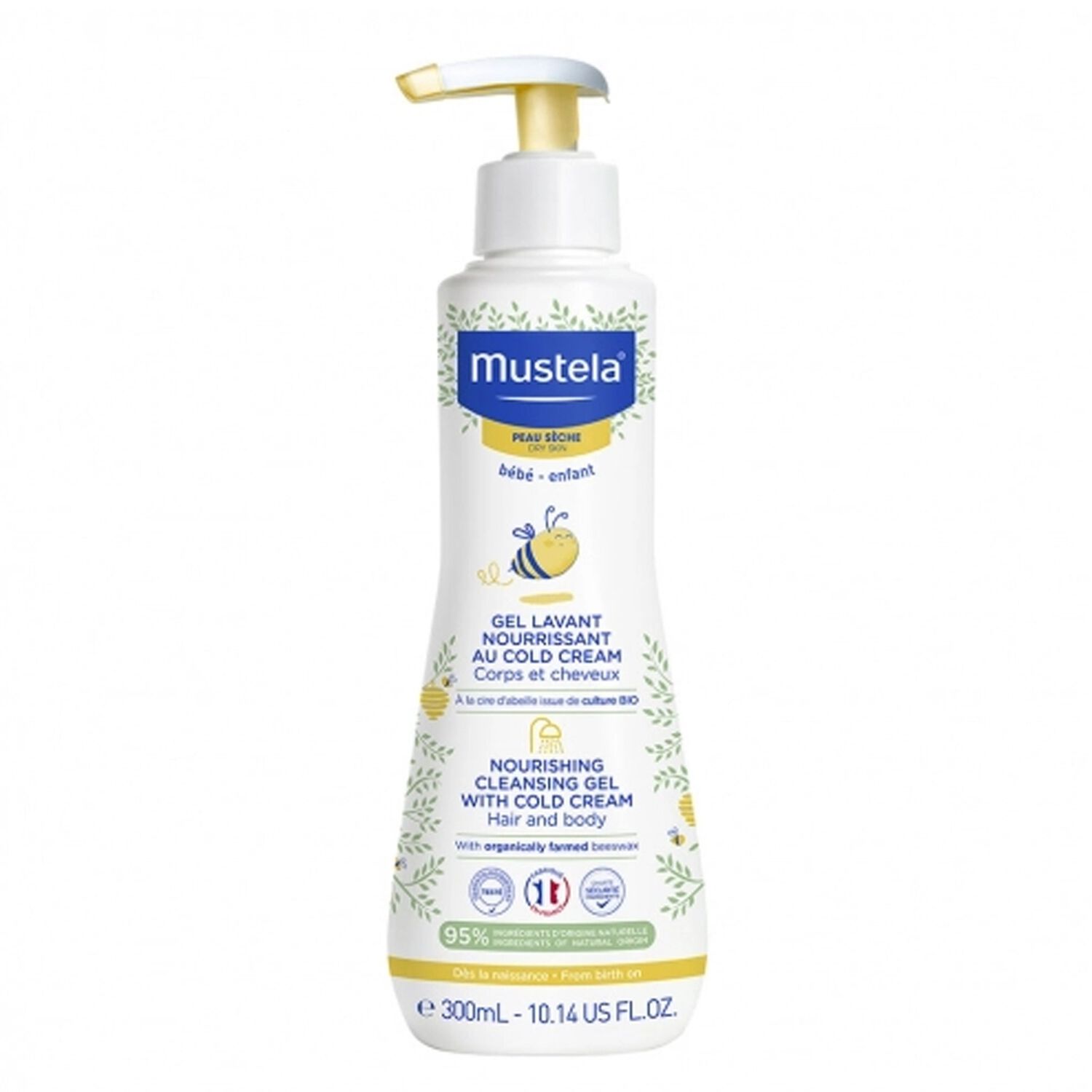 Gel Lavant Cold Cream - Corps & Cheveux Peaux Sèche 300 ml