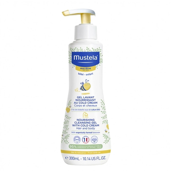 Gel Lavant Cold Cream - Corps & Cheveux Peaux Sèche 300 ml