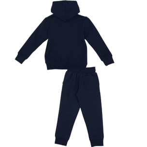 Tuta da bambino cappuccio, full zip e logo grande Basic