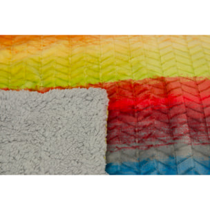 Plaid Coperta Pile Per Divano Retro Agnellato Multicolor