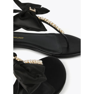 Sandali con fiocco e strass