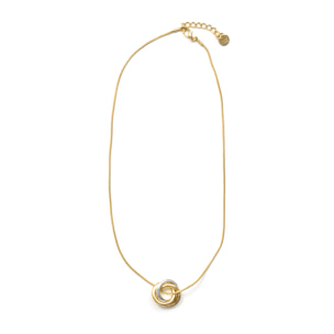 Collar Uhuil acabado plata y oro amarillo 18k