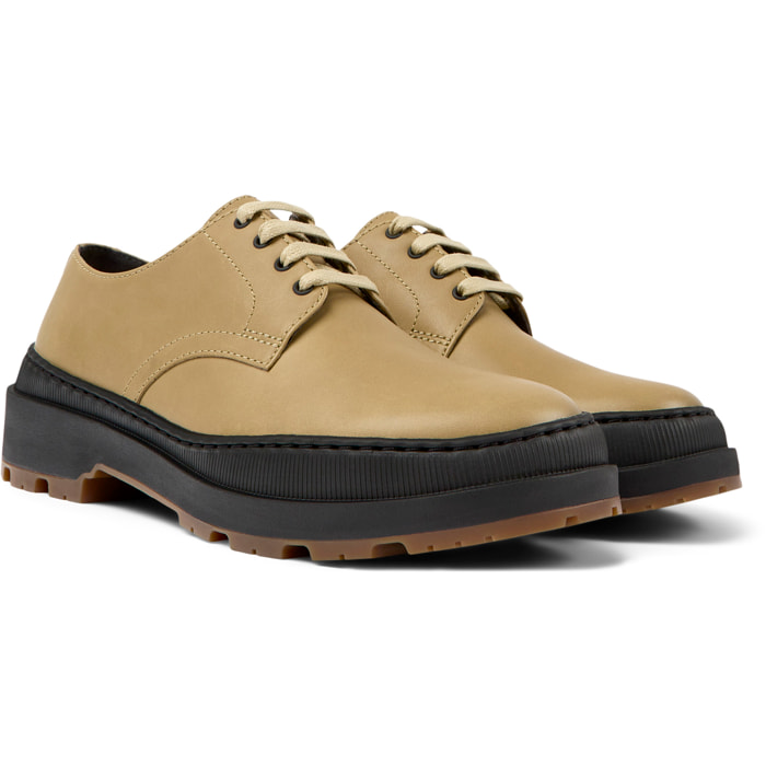 Scarpe stringate - CAMPER Brutus - Beige - Pelle liscia