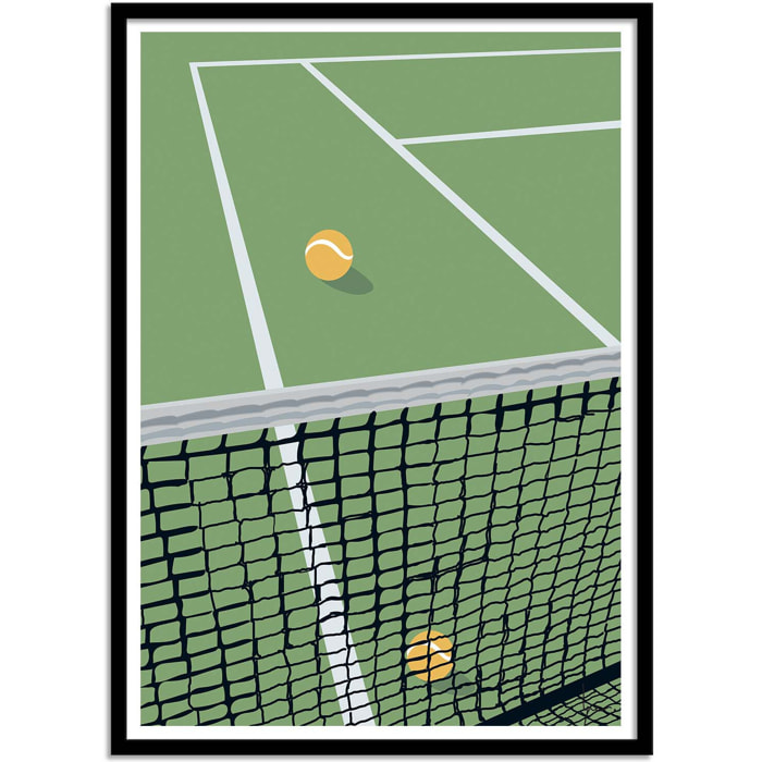 Affiche - Filet Tennis Green - LPX Illustration