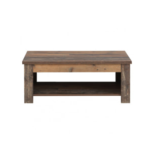 Table basse avec plateau relevable en bois effet vieilli - FRED