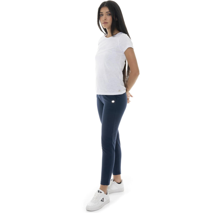 Pantaloni da donna in cotone non Felpeto dritti Leone Basic