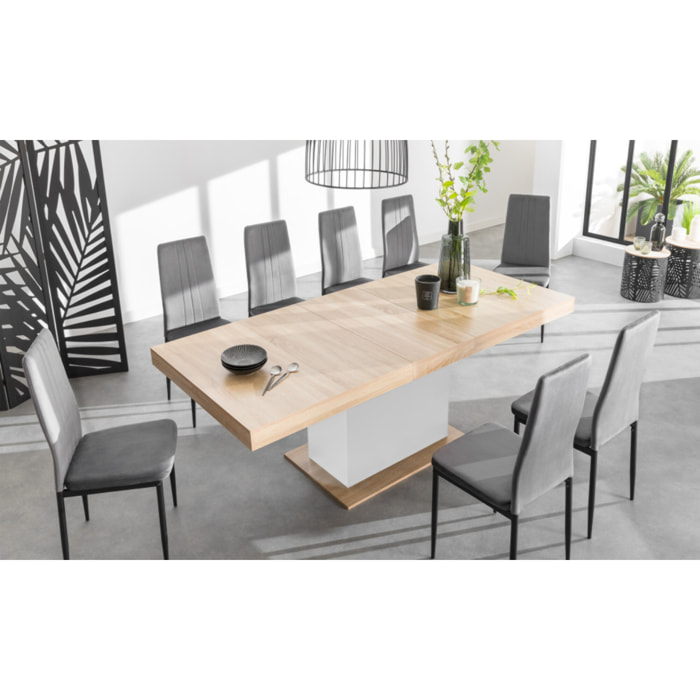 Table à manger extensible Tania - Bois - Blanc