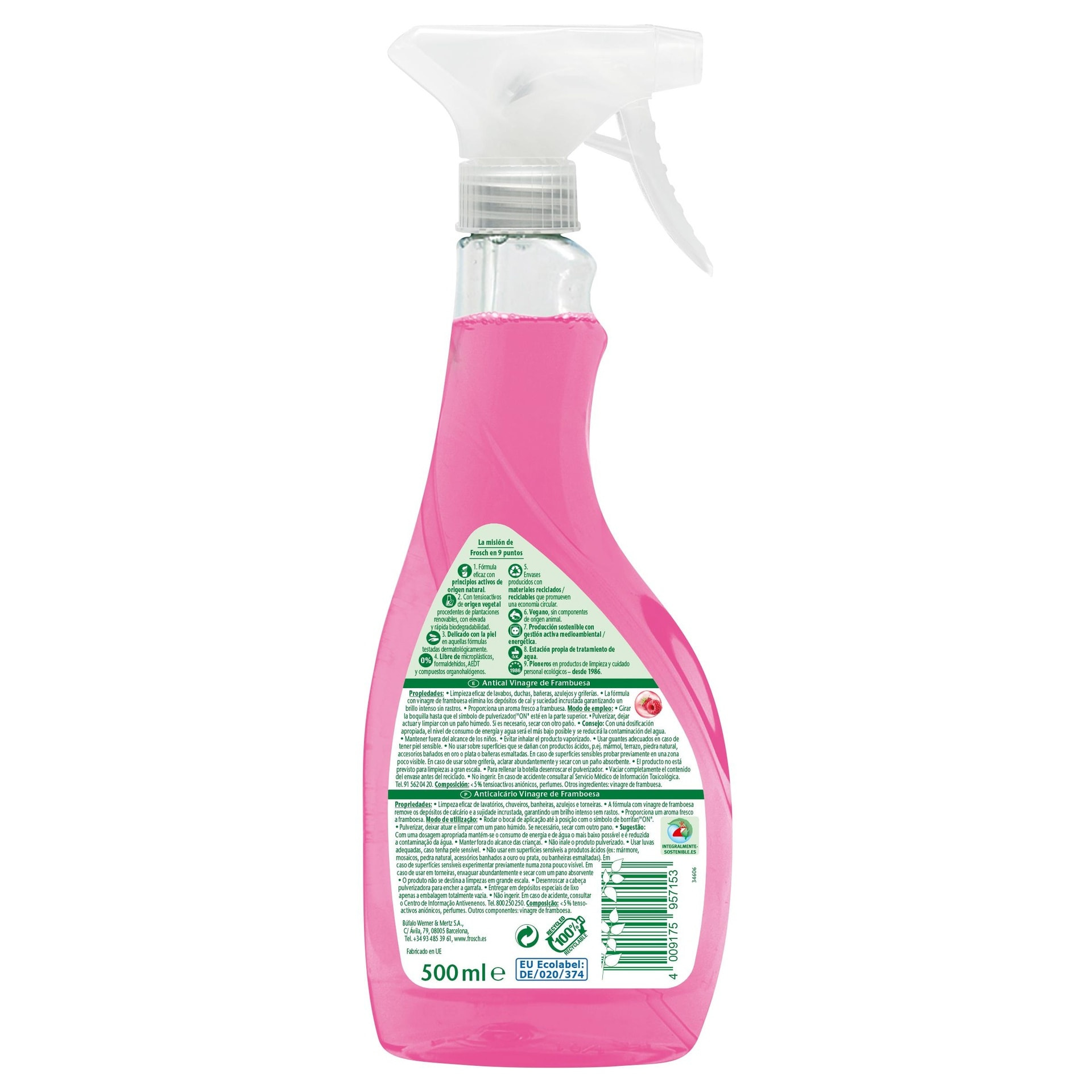 Pack 10x Spray antical frambuesa Frosch 500 ml