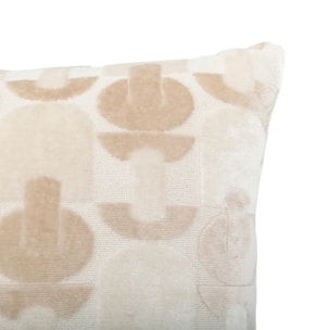 Coussin "Luna" jacquard velours lin 30x50cm