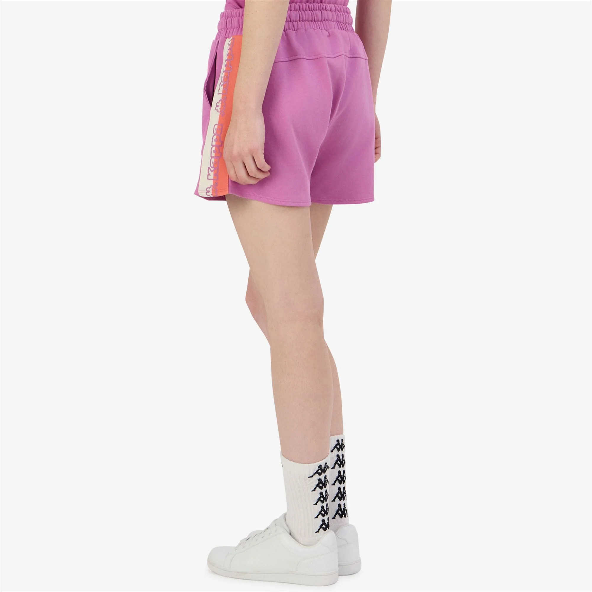 Kappa - Pantaloni Corti Donna Viola - Logo Tape Gragria