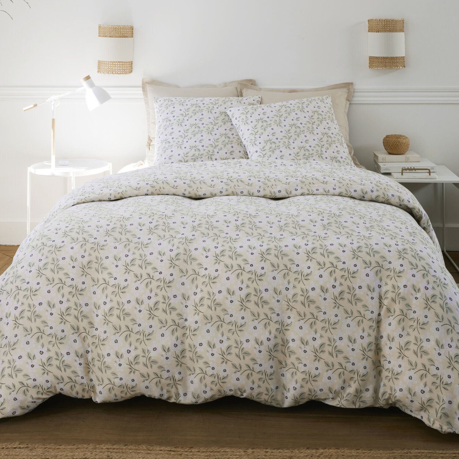 Parure housse de couette imprimé 100% gaze de coton - loucile