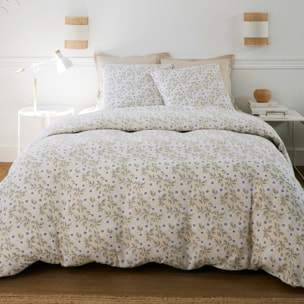 Parure housse de couette imprimé 100% gaze de coton - loucile