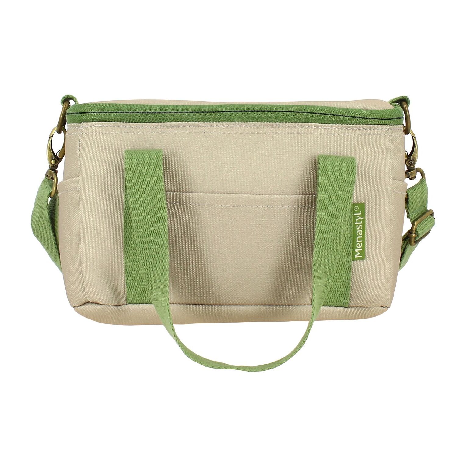 Sac en tissu isotherme beige et olive 5L COLORAMA