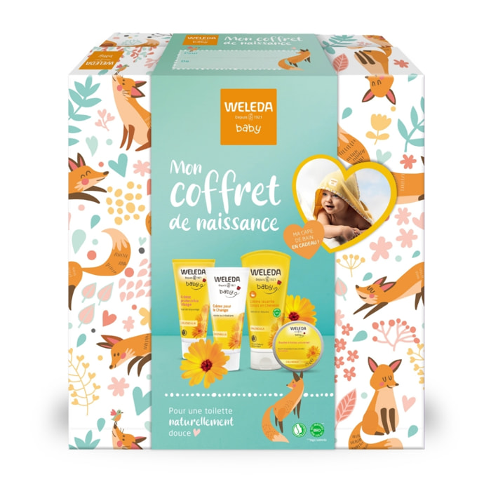 WELEDA -  Coffret Bébé 4 Produits + Cape de Bain 2024