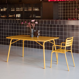 Table de jardin pliante métal 6 places AMÉLIA