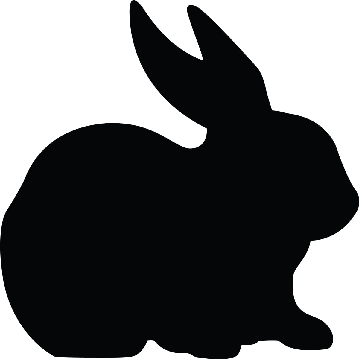 Sticker ardoise tableau noir - stickers muraux adhésif effaçable - SILHOUETTE LAPIN