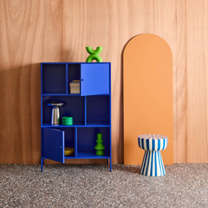 Buffet, meuble de rangement industriel métal 6 compartiments OKLAHOMA