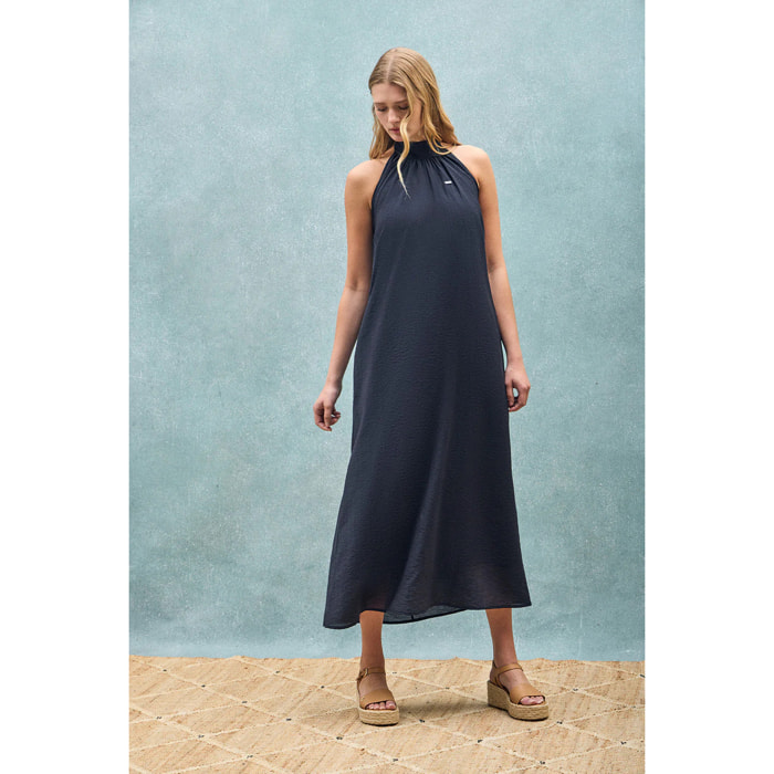 Vestido Valay azul marino con detalles Polo Club