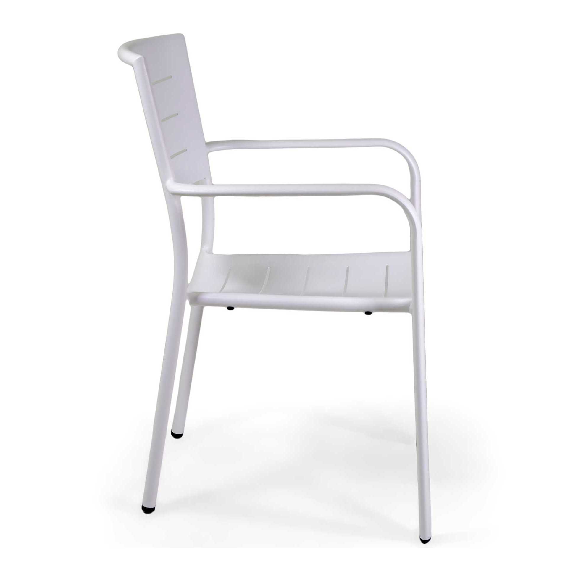 Poltrona Vacchetti Delta in alluminio bianco cm55,5x59,5h85