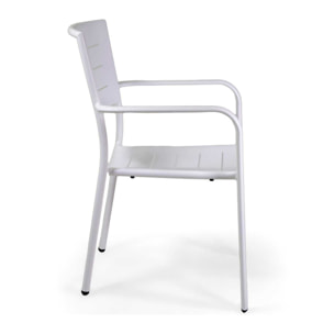 Poltrona Vacchetti Delta in alluminio bianco cm55,5x59,5h85