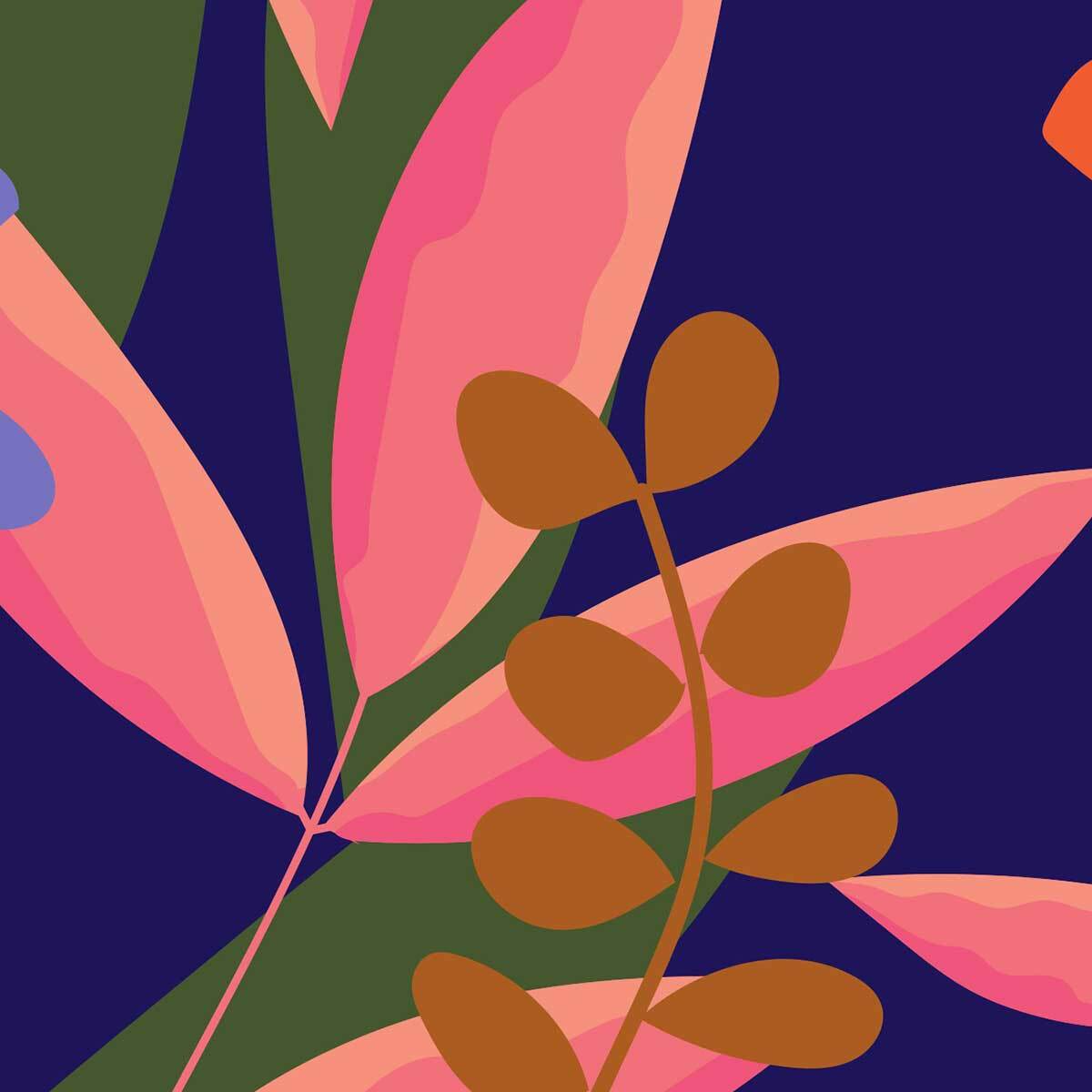 Affiche encadrée visage abstrait moderne Affiche + cadre en métal - Noir