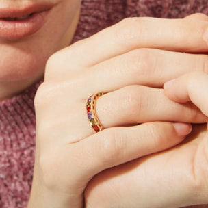 Anillo Camilko acabado oro amarillo 18k