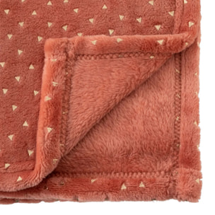 Plaid Oya 75x100cm flanelle terracotta
