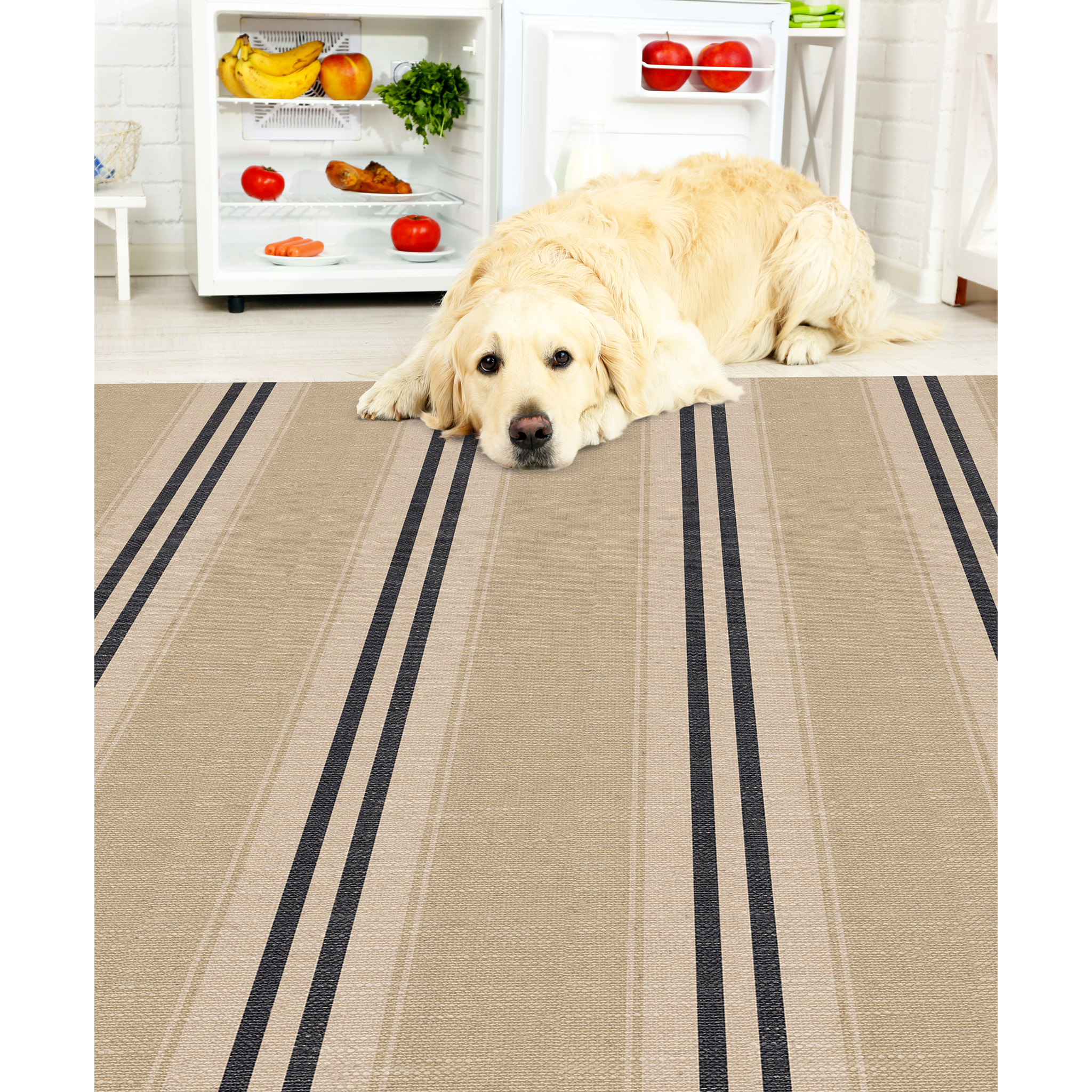 Alfombra de vinilo CERAMIKO, Camilo, imitación textura textil 80x300 cm