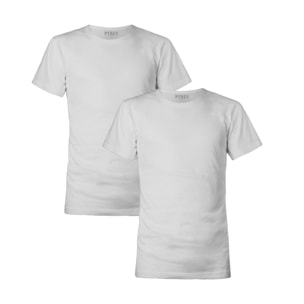 T-Shirt Uomo Pyrex Cotone Bielastico Art. PG30 Conf. 2 pz Girocollo Bianco