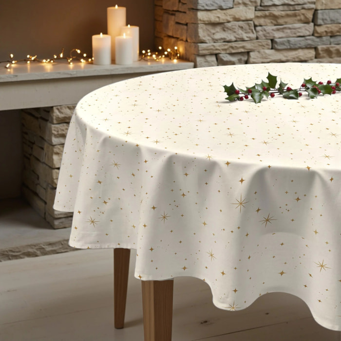 Nappe ronde anti-taches Christmas Ciel Rouge 3