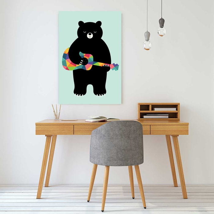 Tableau rock and roll bear Toile imprimée