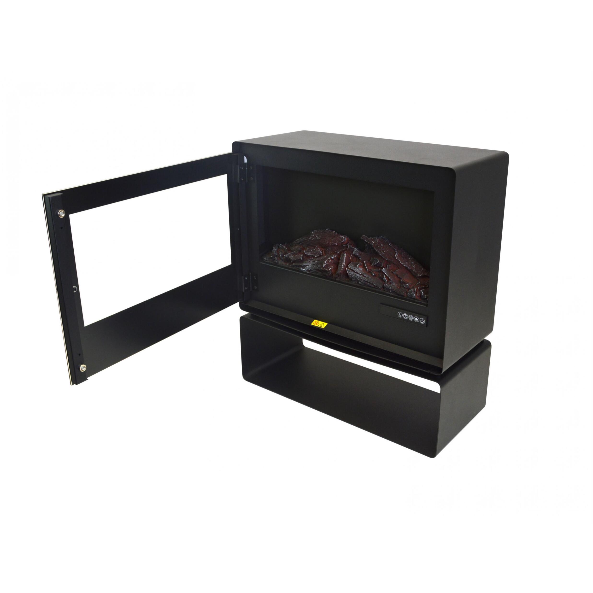 Cheminée électrique au sol avec étagère 2000 W