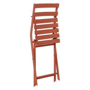 Chaise de jardin pliante "Greensboro" ambre en acier traité époxy