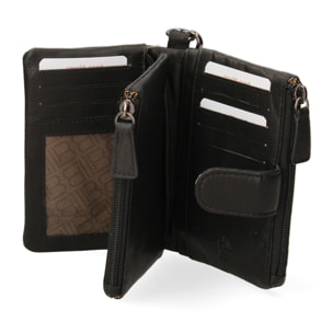Portafoglio donna in vera pelle - Modello False - Casual - 13.5 x 10.0 x 3.0 cm