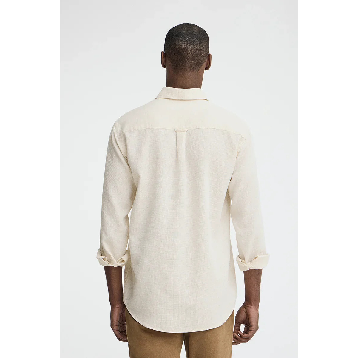 Camisa cotolino beige vigoré con bordado Polo Club