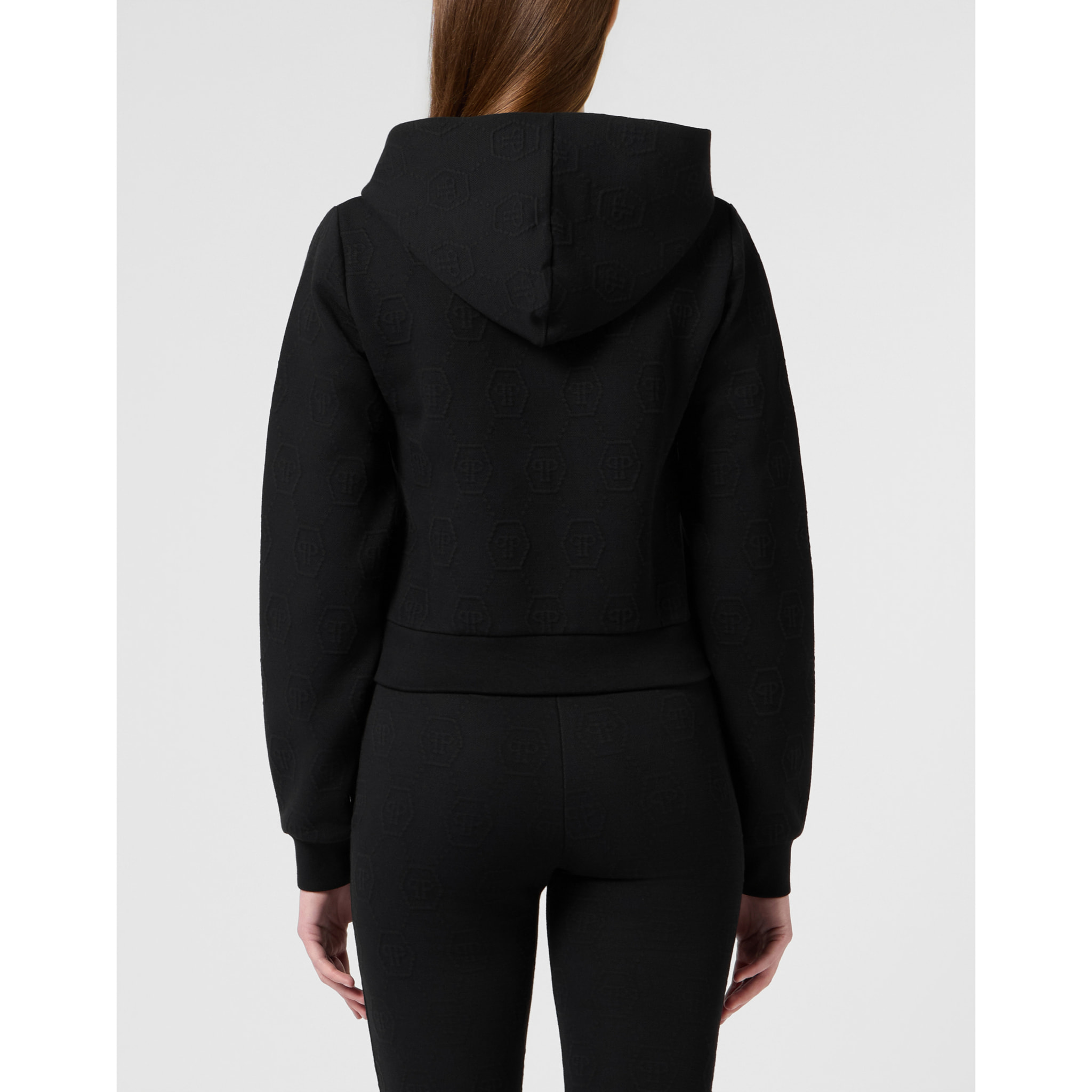 PHILIPP PLEIN Sudadera con cremallera y capucha MONOGRAM