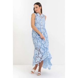 Kocca - Abito chemisier maxi in pizzo Donna
