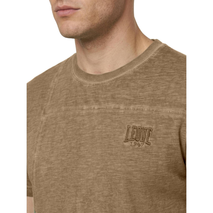 Camiseta de manga corta para hombre con efecto desgastado