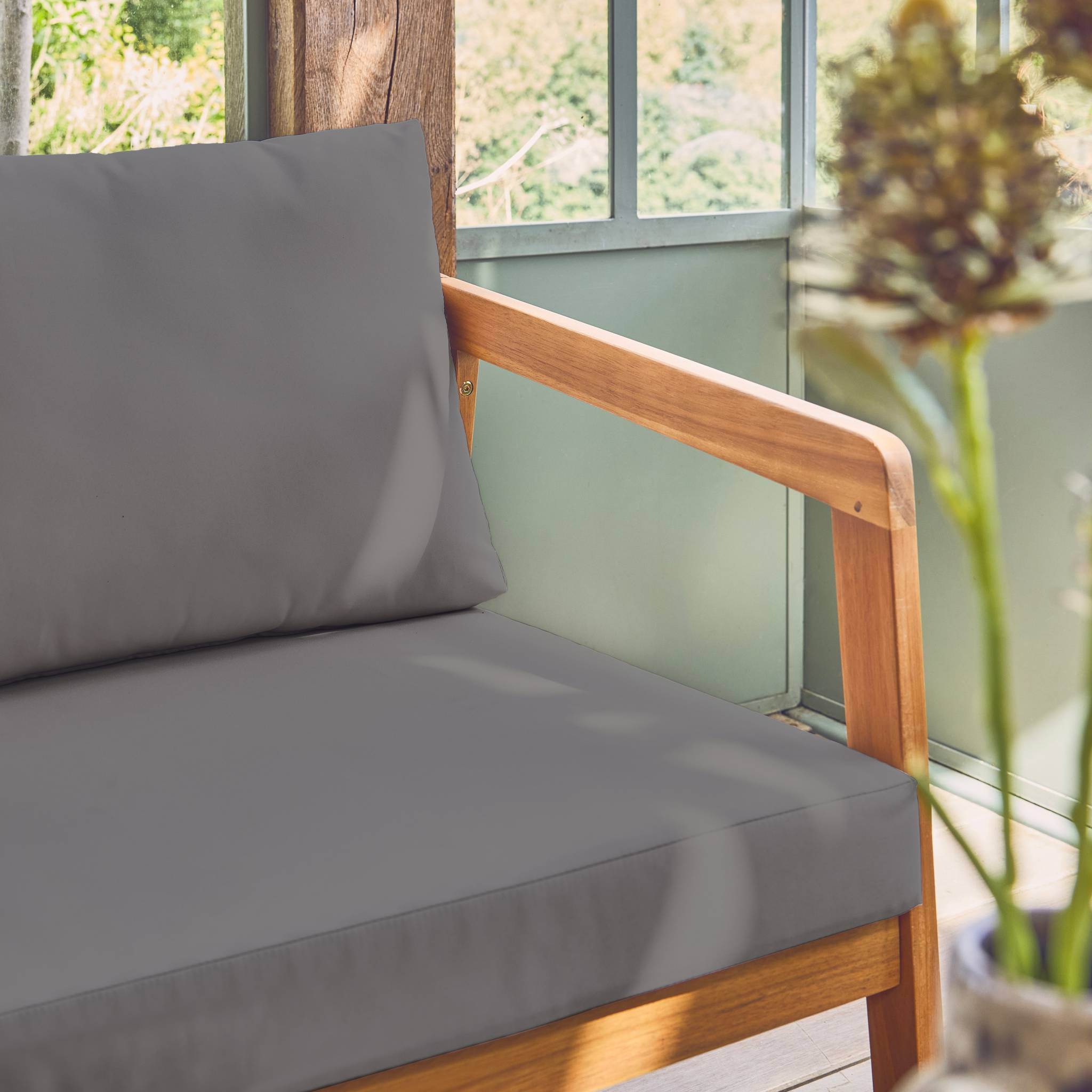 Salon de jardin 5 places bois d'acacia LOBERIA 5 PLACES