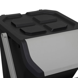 Contenedor de reciclaje apilable, 24 l, plástico