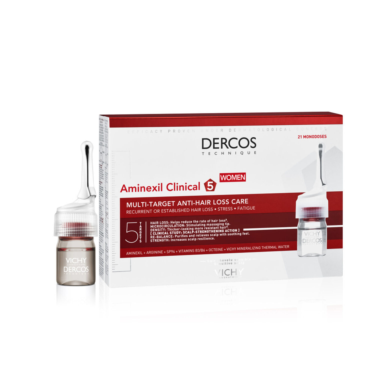Dercos Technique Femme - Soin Traitant Anti-Chute Global 21x6 ml