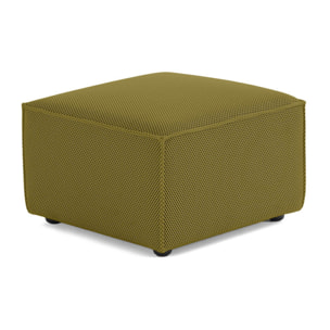 Arty - pouf d'appoint - en tissu mailles 3D - Vert Olive