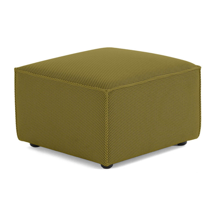 Arty - pouf d'appoint - en tissu mailles 3D - Vert Olive