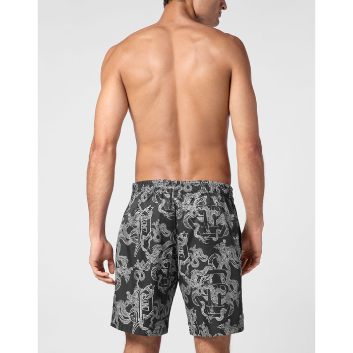 PHILIPP PLEIN Swim Trunks DRAGON