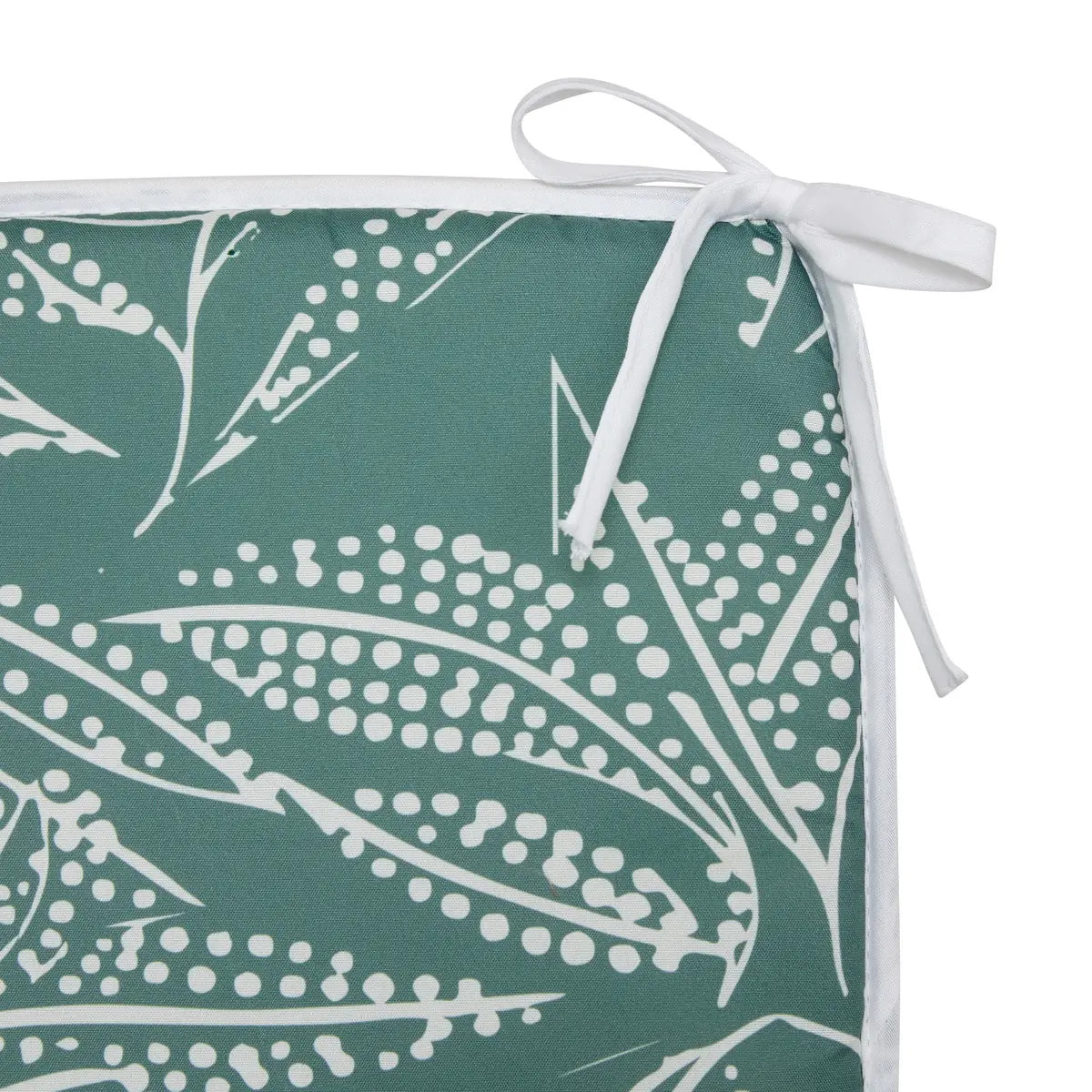 Galette de chaise Tropical 39x39cm imprimée vert foncé