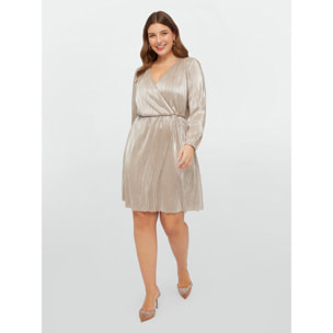 Fiorella Rubino - Vestito color champagne plissettato - Beige