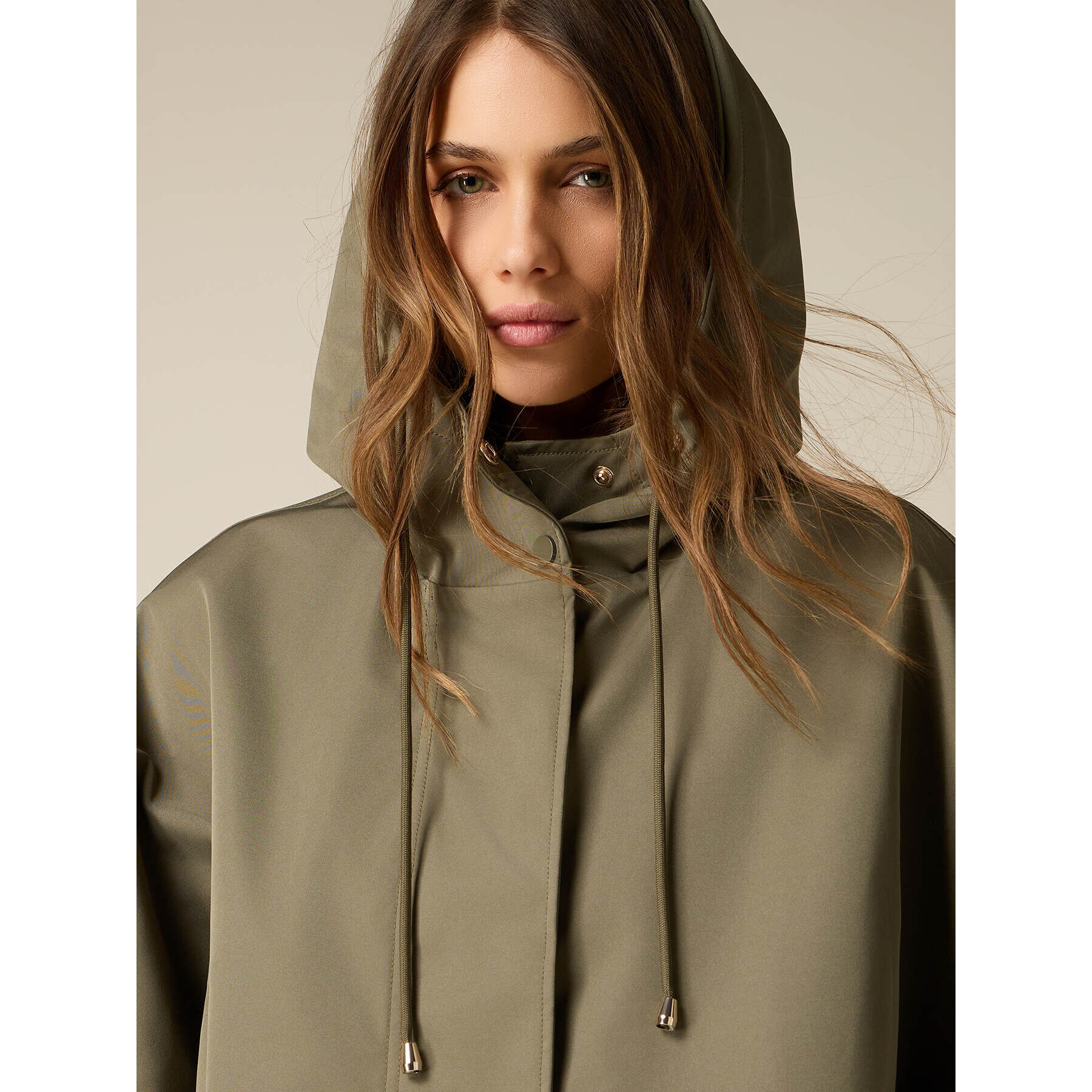 Oltre - Parka oversize con capucha - Verde militare