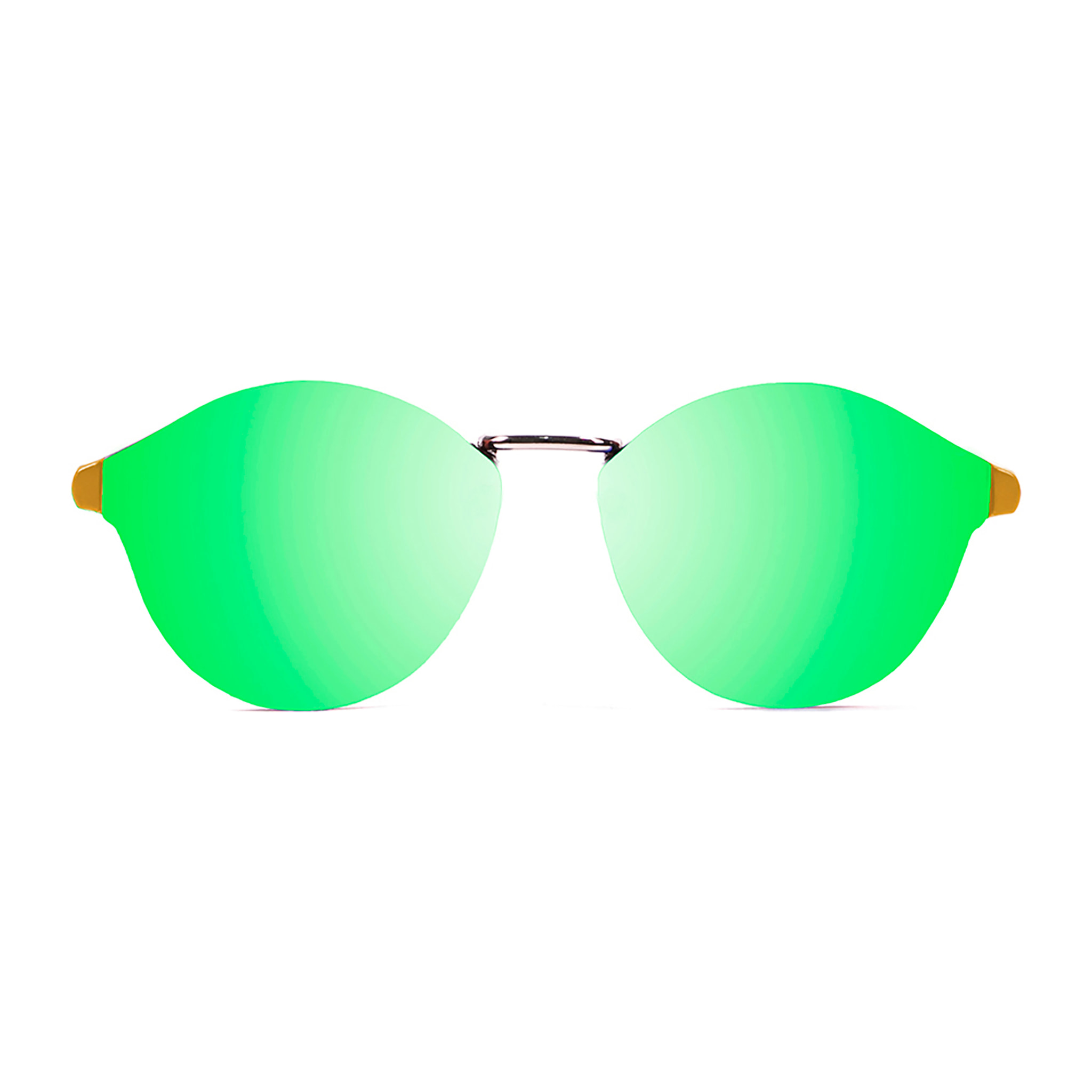 Gafas de sol OCEAN LOIRET - Marrón claro mate / Plana revo verde