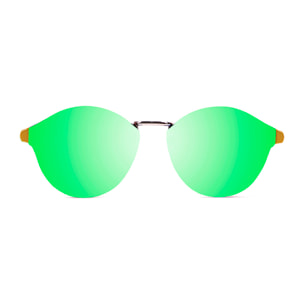 Gafas de sol OCEAN LOIRET - Marrón claro mate / Plana revo verde